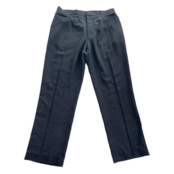 Dolce & Gabbana Womens 46 (30”) Black Pleated Wool Blend Ankle Pants Trousers - Picture 1 of 10